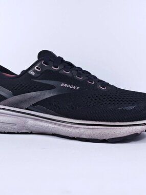 Brooks Ghost 15 Womens 8.5 Neutral Cushion Road Running Shoes Black Rose Gold
